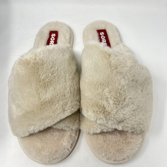 Sorel Cream Fuzzy Slippers - Picture 7 of 8